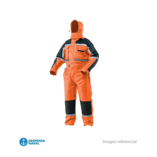 Buzo Térmico Impermeable Negro con Naranjo T-S