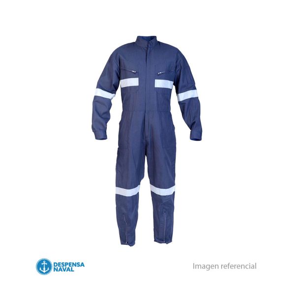 Overol Piloto Canvas 250 Gr. Azul con Reflectante