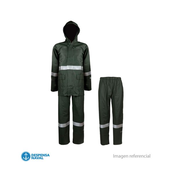 Traje Pu Verde Con Pantalón T-XL