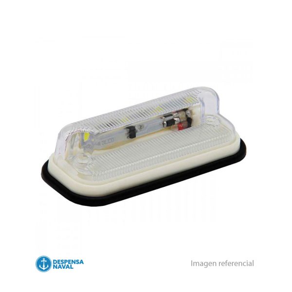 Farol Patente 4 Led Bivoltaje 89x37x23 mm Base Goma Mica Cristal