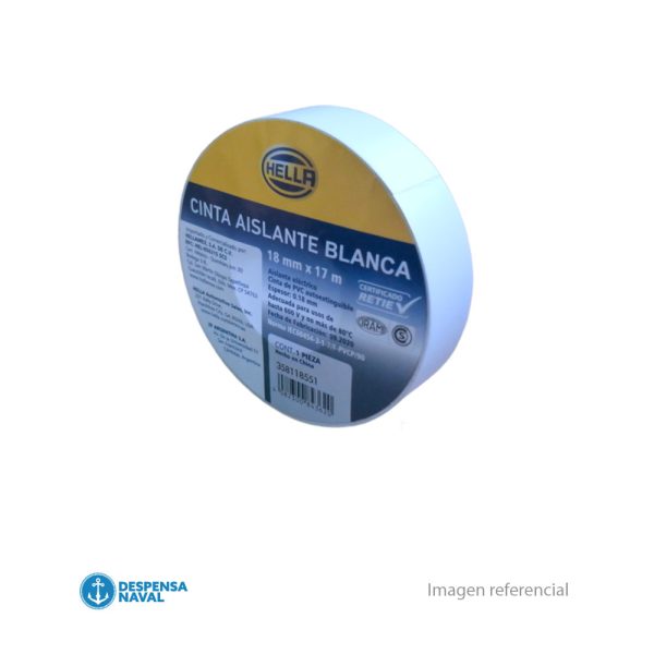 Cinta Aisladora Blanca 18mmx17mt