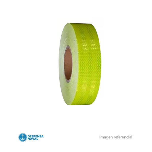 Cinta Reflectante Rollo Verde Limón x 45.7mt