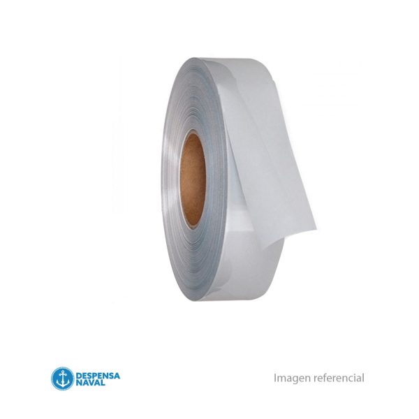 Cinta Reflectante Termoadhesiva Rollo Gris Plata 50mmx45mt