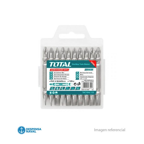 Set 10 Piezas Punta Phillips PH2 Doble
