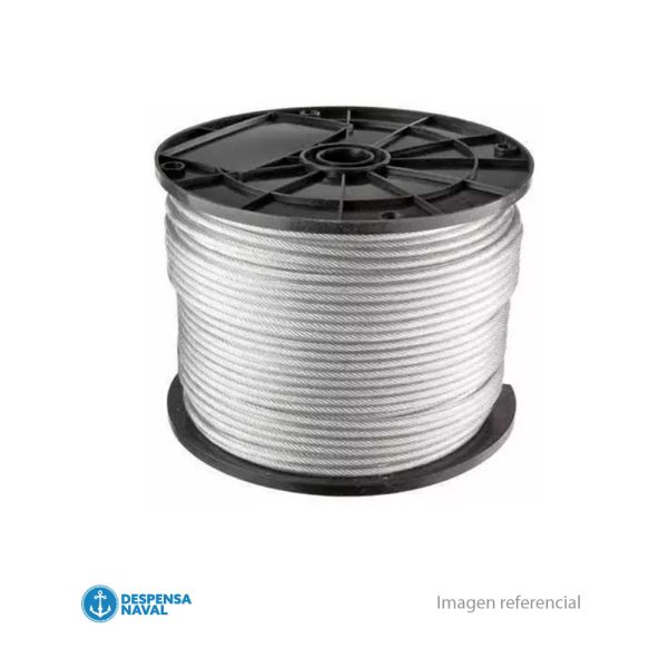Cable de Acero Galvanizado Revest Plast 1×7 3mm X 100mt