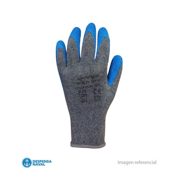 Guante Multigrip Algodón/Latex Gris/Azul